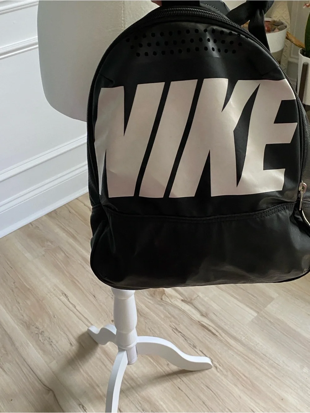 Nike Black Duffle Bag with White Swoosh